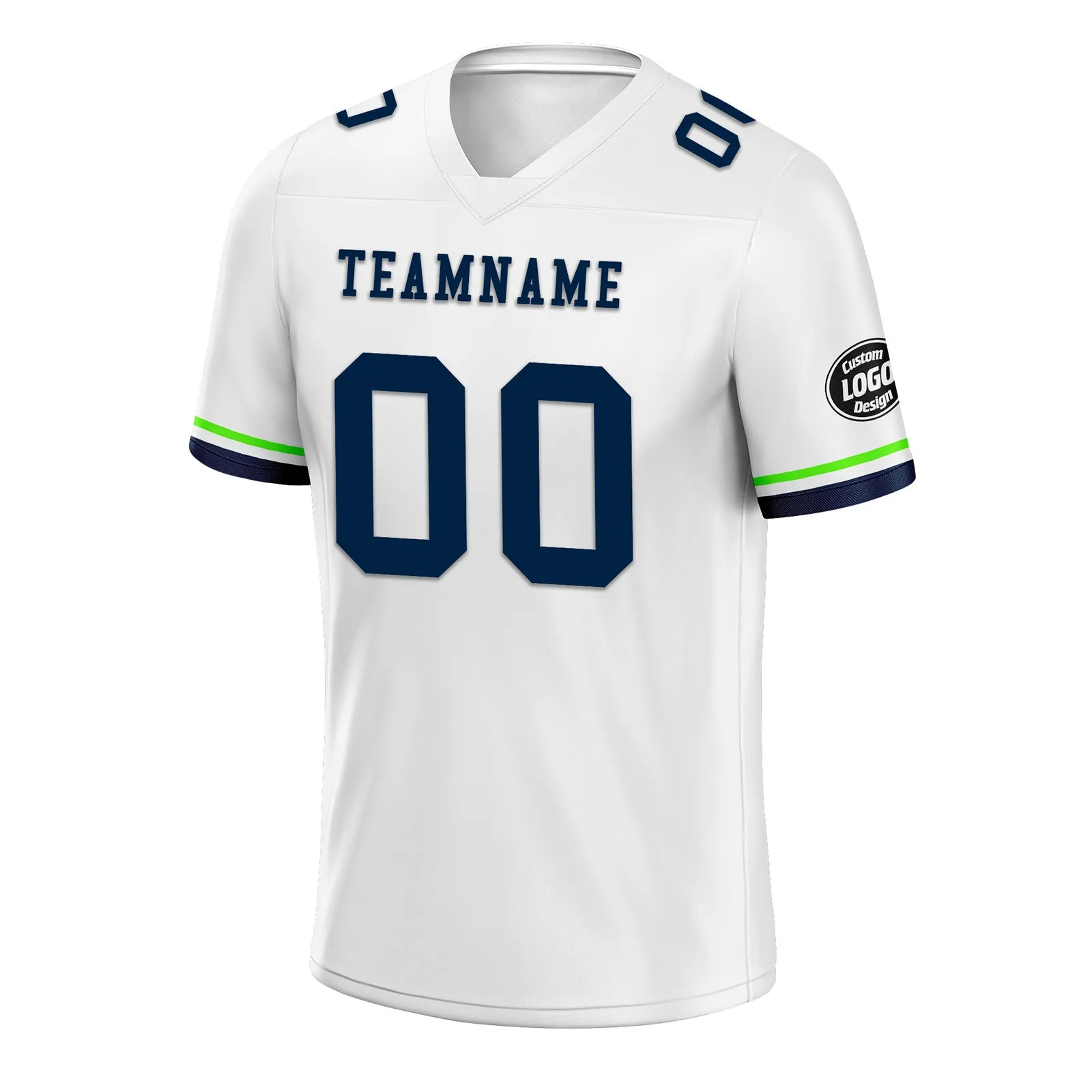 Custom White Blue Green Seattle Football Jersey and Firesoul Sports Shoes Combo Offer Personalized Combo ZH-D020273-27