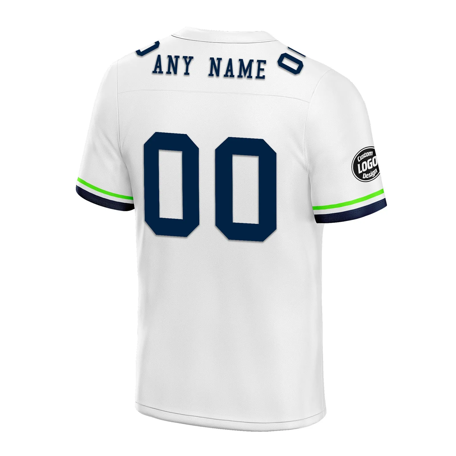 Custom White Blue Green Seattle Football Jersey and Firesoul Sports Shoes Combo Offer Personalized Combo ZH-D020273-27