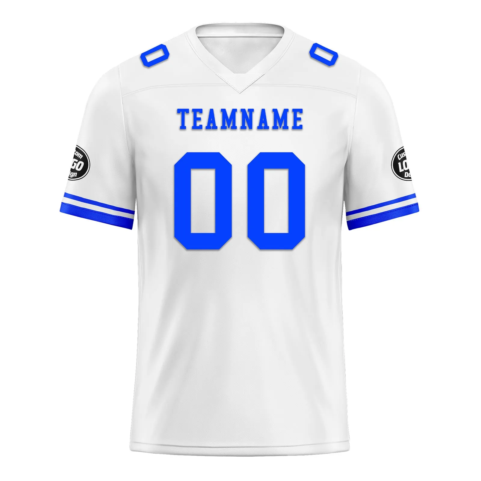 Custom White Blue Indianapolis Football Jersey and Firesoul Sports Shoes Combo Offer Personalized Combo ZH-D020273-14