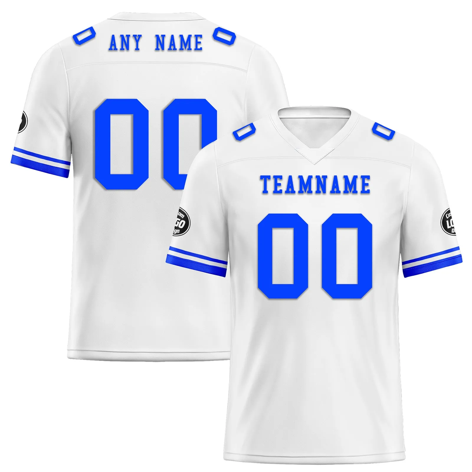 Custom White Blue Indianapolis Football Jersey and Firesoul Sports Shoes Combo Offer Personalized Combo ZH-D020273-14