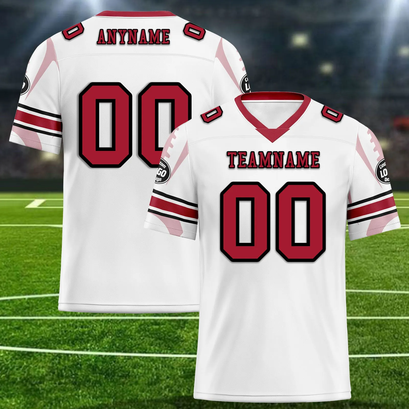 Custom White New York Football Jersey and Sports Shoes Combo Offer Personalized Combo ZH-D025008-20