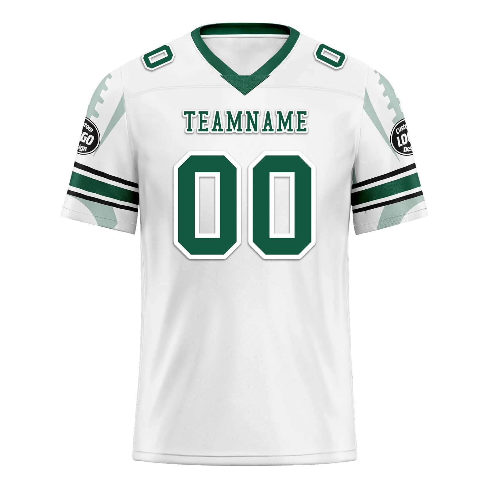 Custom White New York Football Jersey and Sports Shoes Combo Offer Personalized Combo ZH-D025008-30