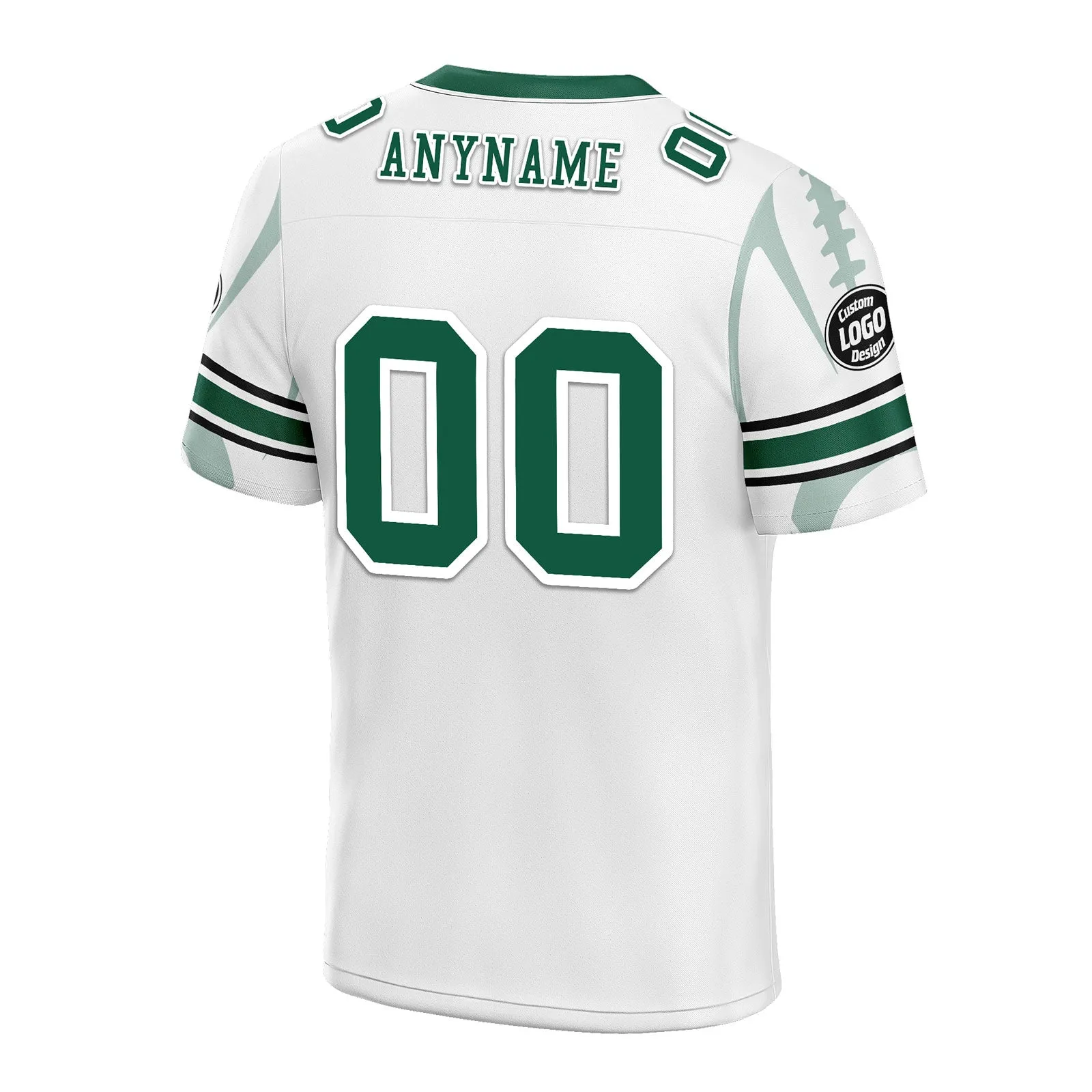 Custom White New York Football Jersey and Sports Shoes Combo Offer Personalized Combo ZH-D025008-30