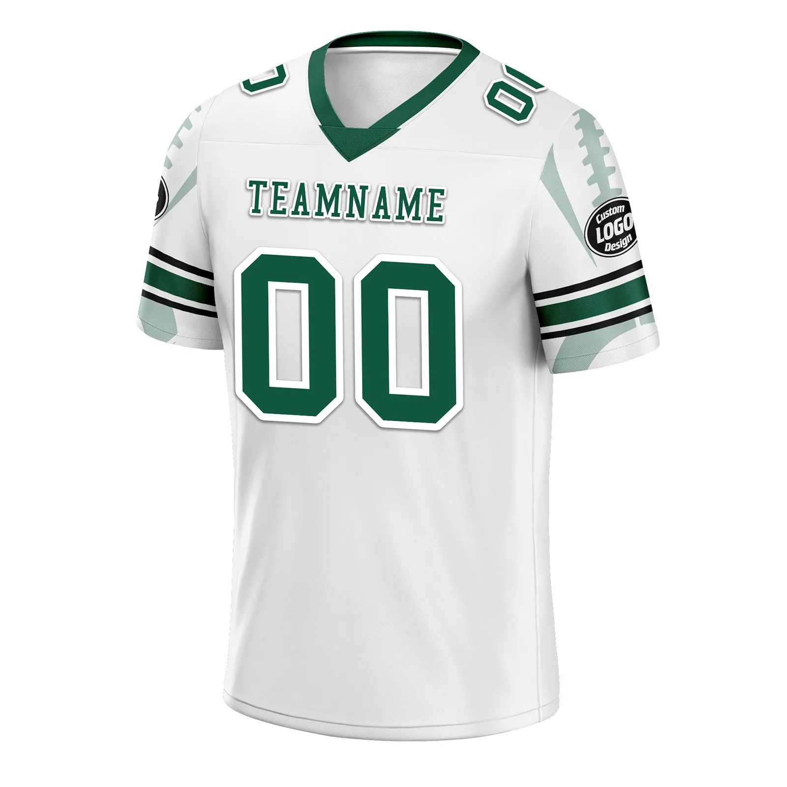 Custom White New York Football Jersey and Sports Shoes Combo Offer Personalized Combo ZH-D025008-30