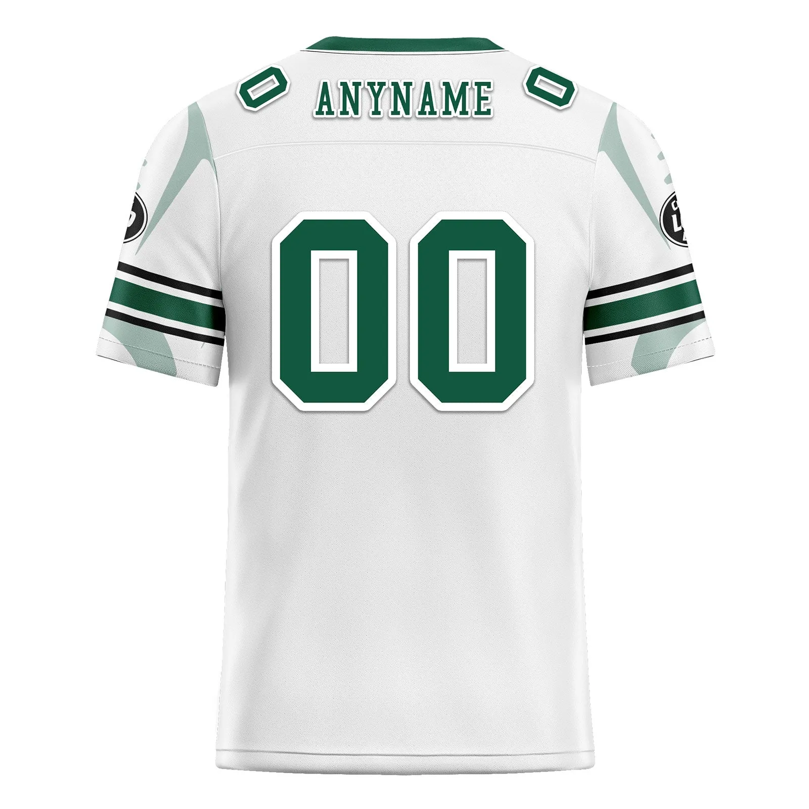 Custom White New York Football Jersey and Sports Shoes Combo Offer Personalized Combo ZH-D025008-30