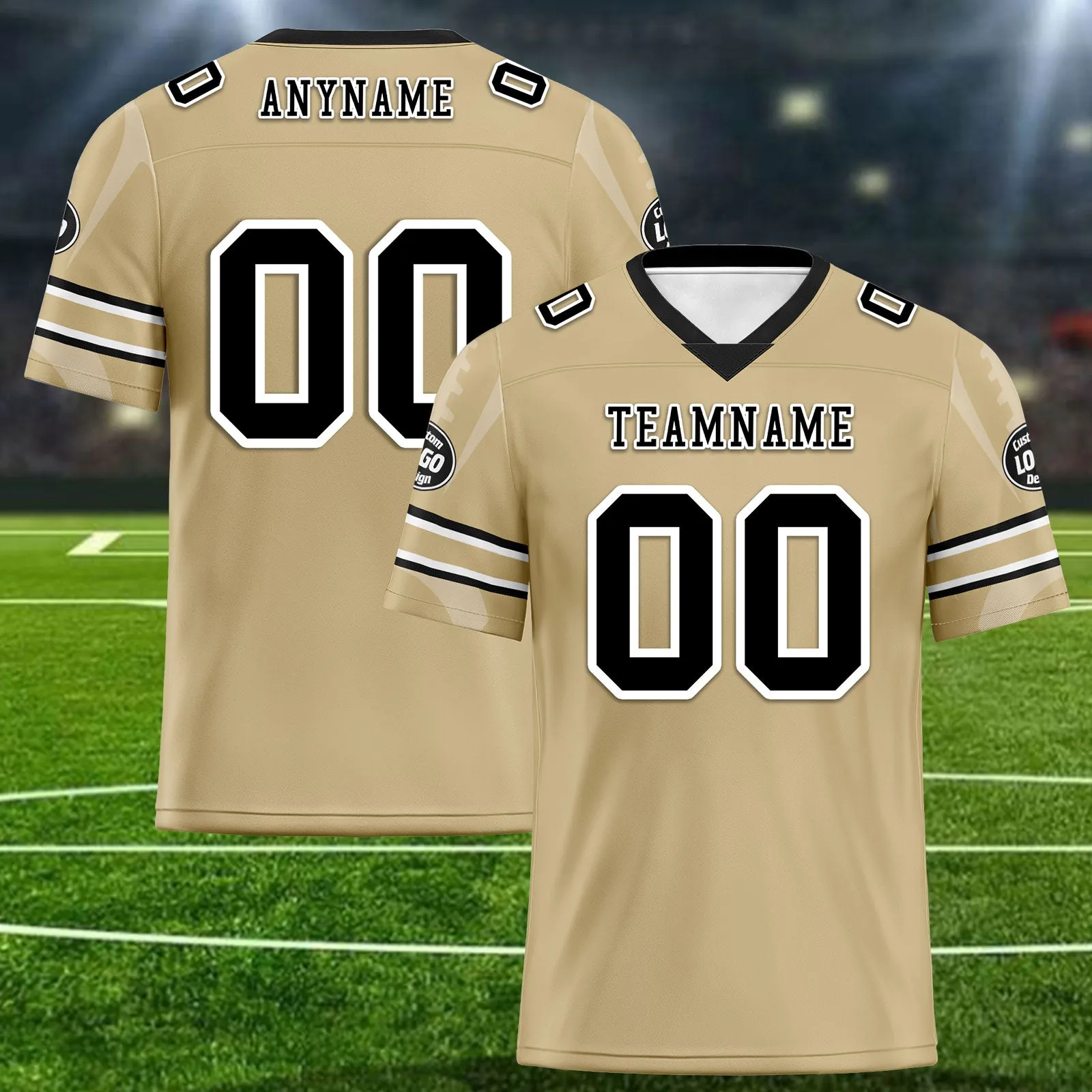 Custom Yellow New Orleans Football Jersey and Sports Shoes Combo Offer Personalized Combo ZH-D025008-19