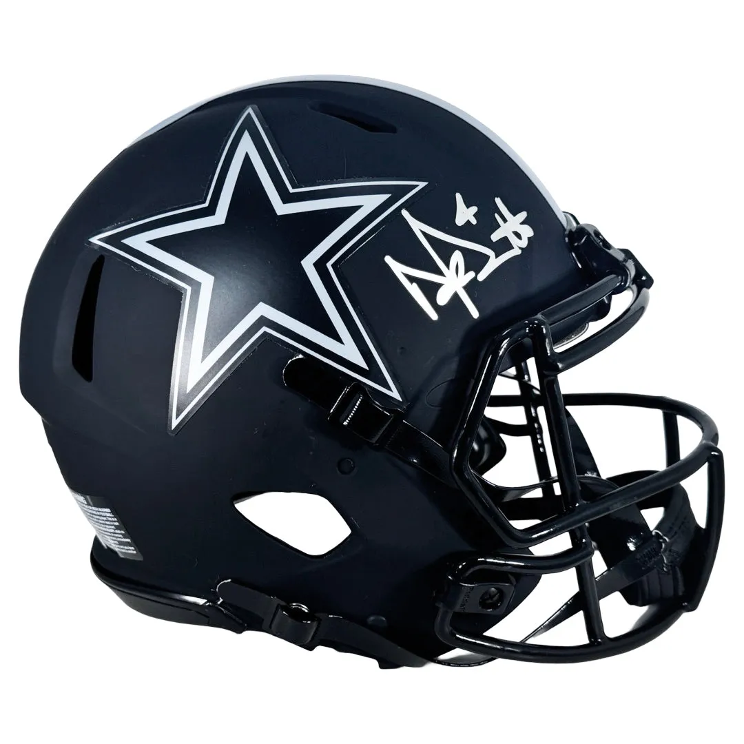 Dak Prescott Signed Dallas Cowboys Authentic Eclipse Speed Full-Size Football Helmet (Beckett)