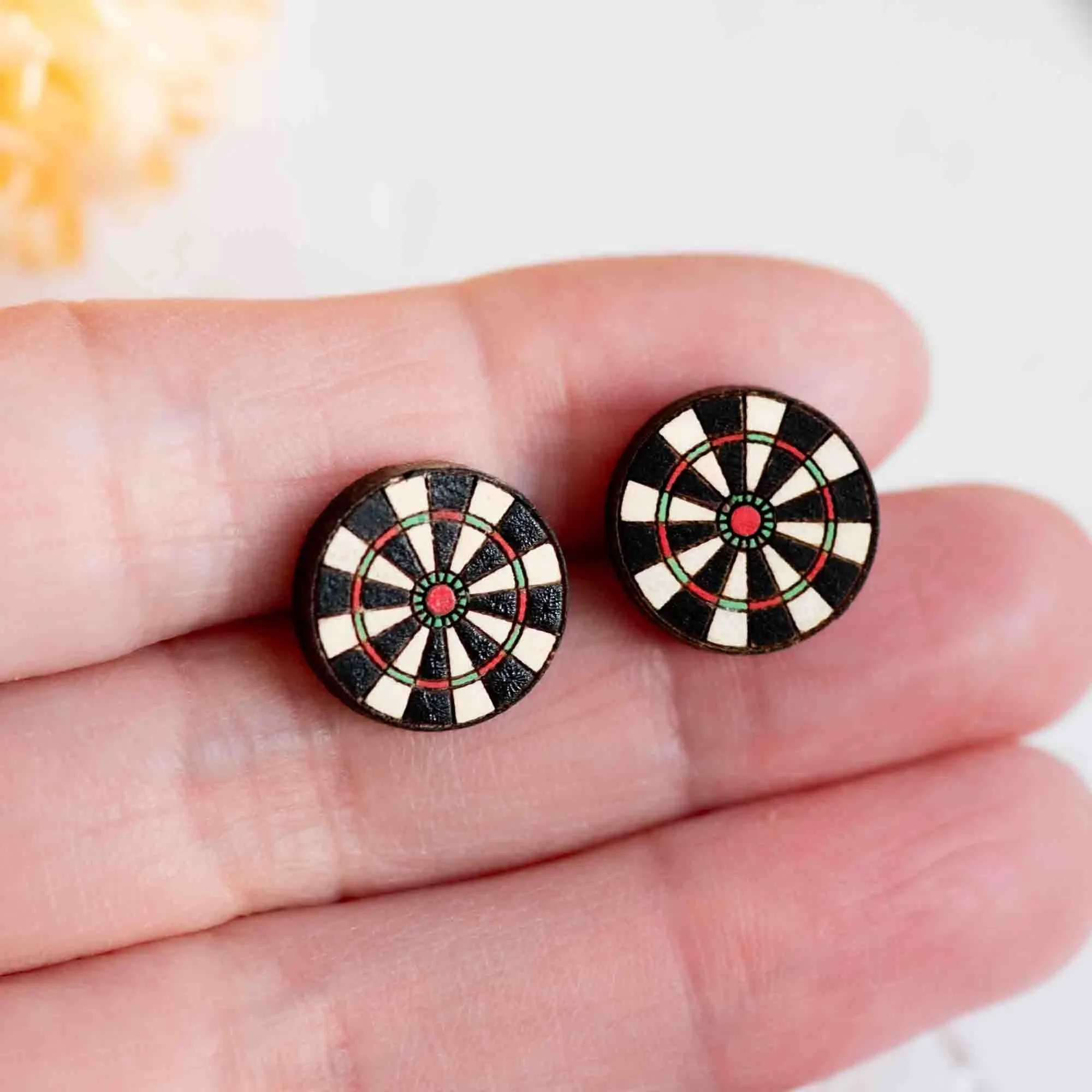 Dart Board Stud Earrings - PET15231