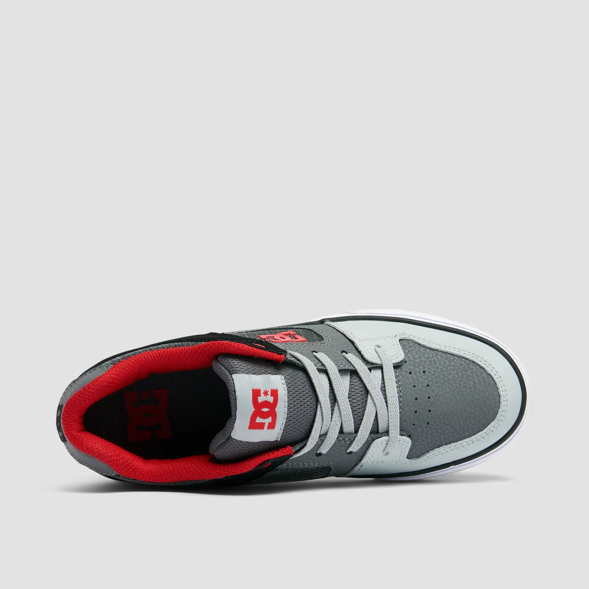 DC Pure Elastic Shoes - Red/Heather Grey - Kids