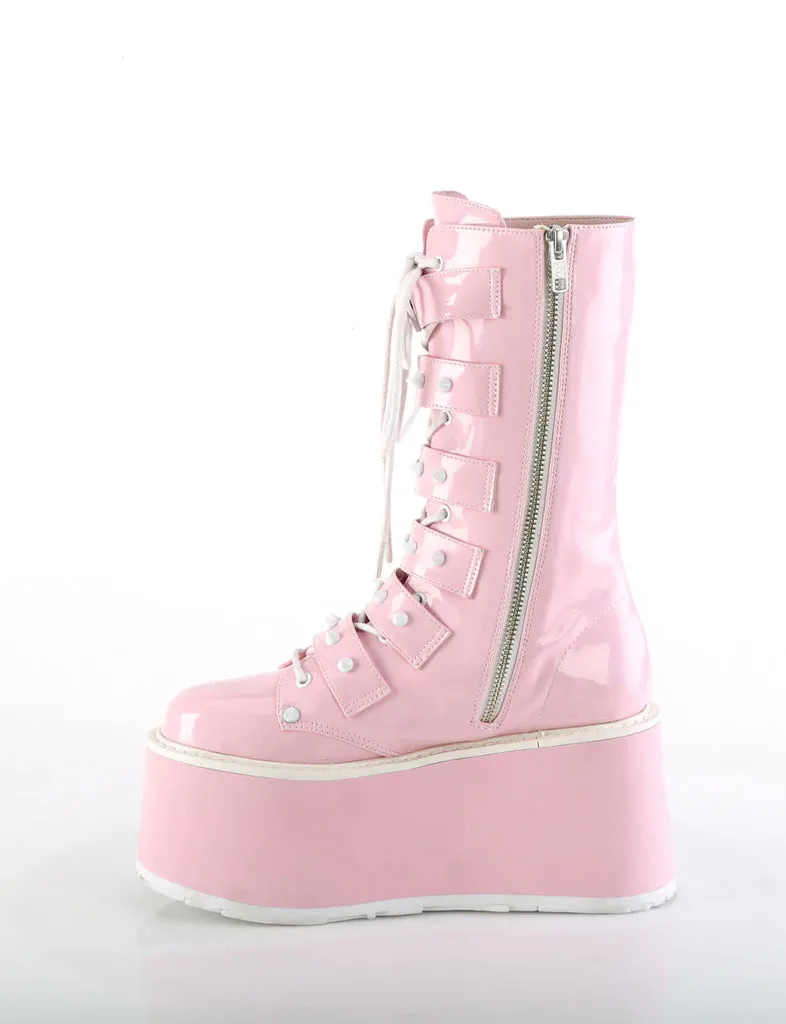 DEMONIA DAMNED-225 - PINK HOLOGRAM VEGAN LEATHER ✰ PRE ORDER ✰