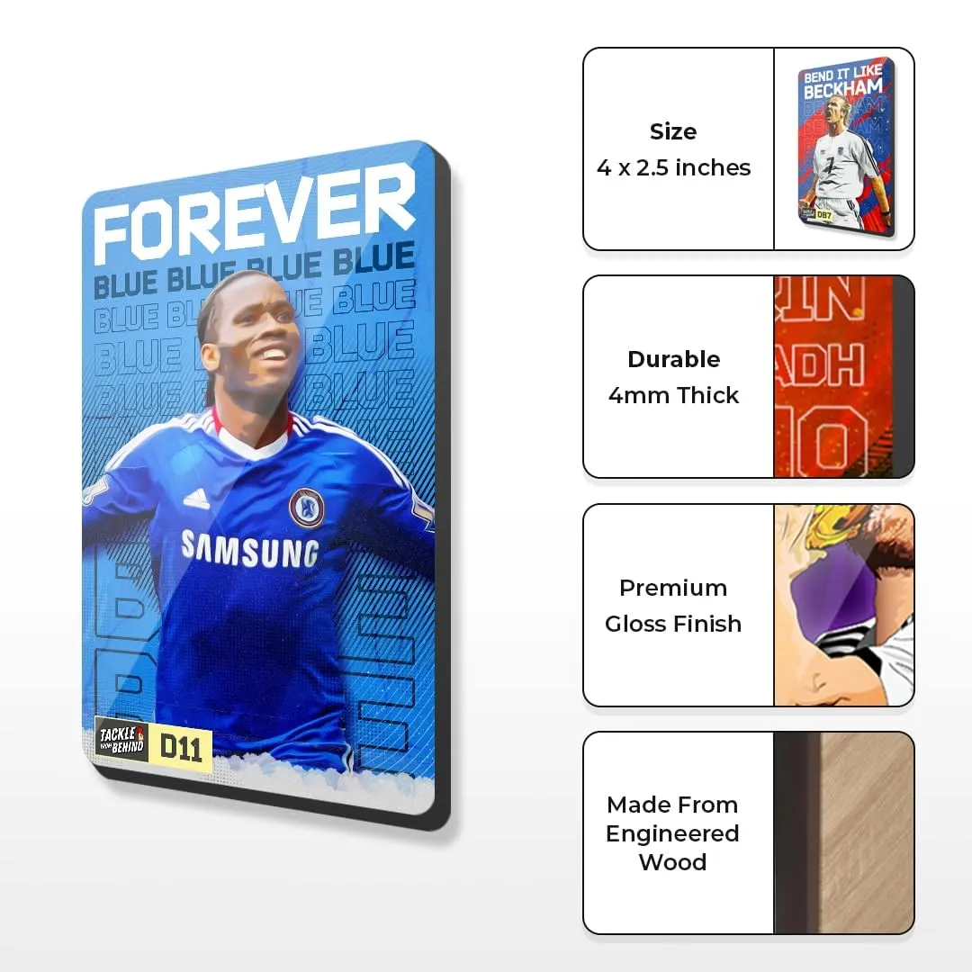 Didier Drogba & Jose Mourinho Chelsea Football Player Design Fridge Magnets Set, 4mm Thick, Glossy Finish, Set of 2, Gift for Sports Fans