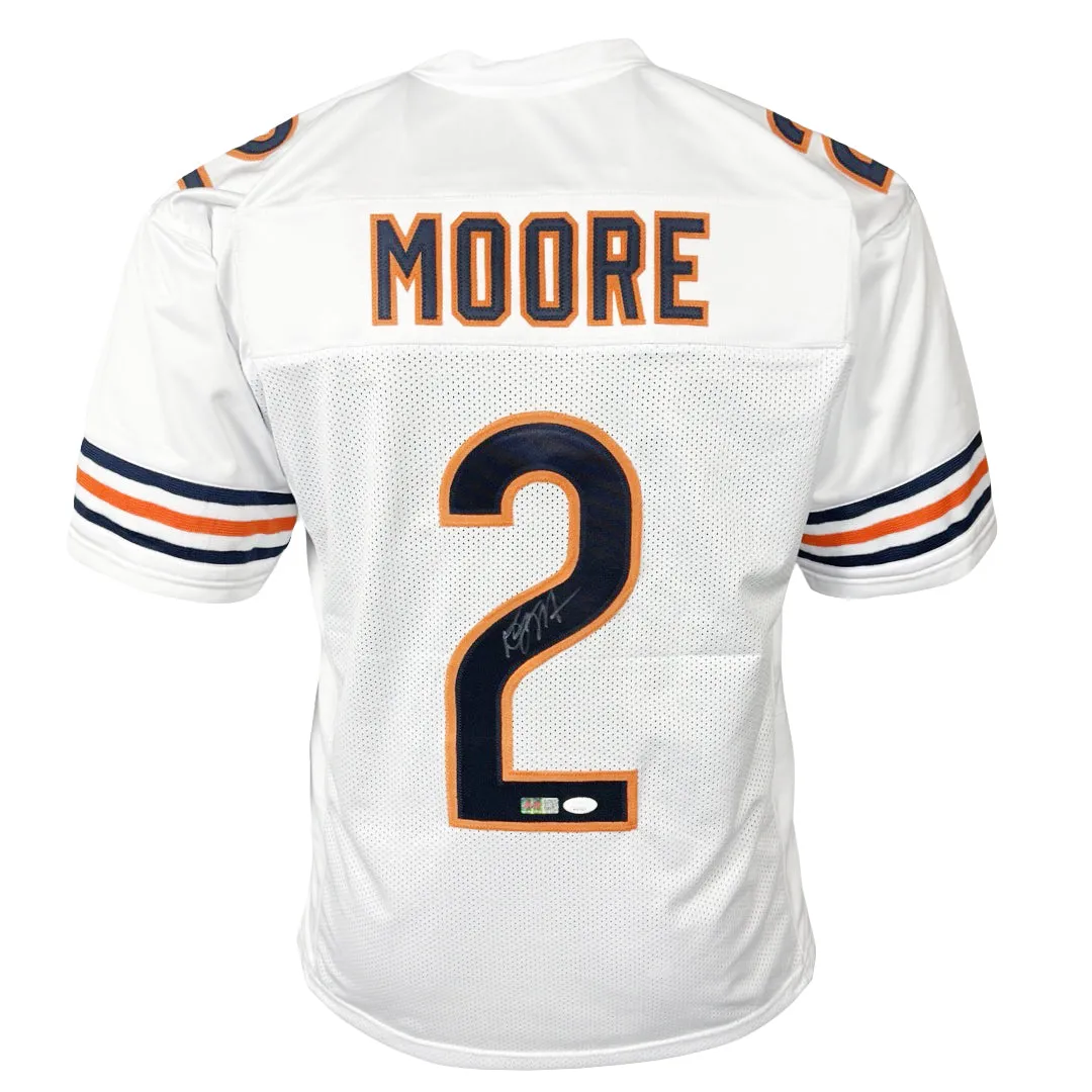 DJ Moore Signed Chicago White Football Jersey (JSA)