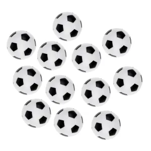 Durable Men 12 Pcs Foosball/Soccer Game Table Mini Soccer Balls Foosballs Black/White Football Replacement Table Game Accessorie