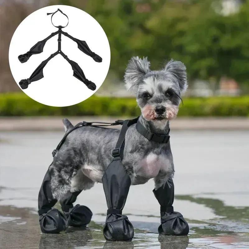 Durable Waterproof Dog Shoes Anti-Slip Anti-Dirt Reflective Covers