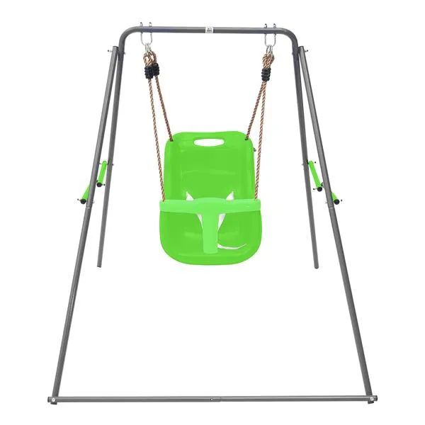 Dynamic Sports Baby Panda Metal Swing Set