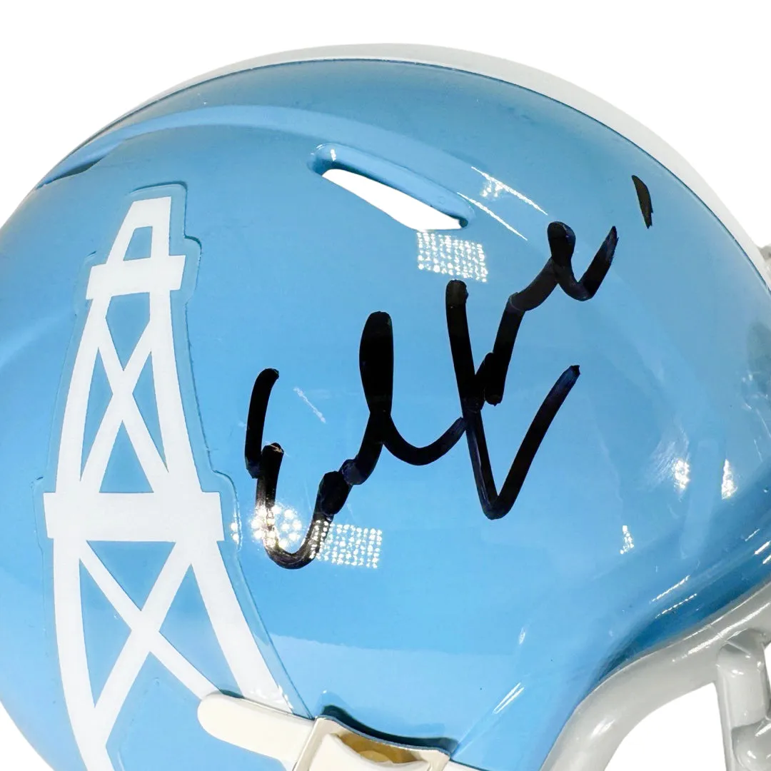 Earl Campbell Signed Throwback 1960-62 Houston Oilers Speed Mini Football Helmet (JSA)