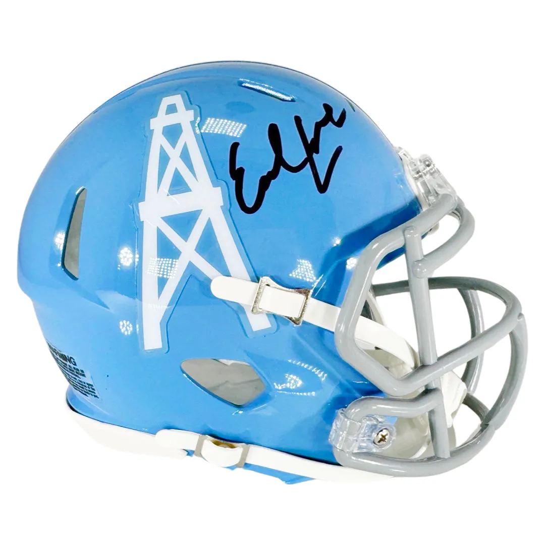 Earl Campbell Signed Throwback 1960-62 Houston Oilers Speed Mini Football Helmet (JSA)