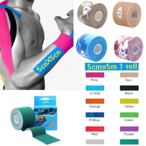 Elastic Cotton Roll Adhesive  Sport Injury Muscle Tape Strain Protection Tapes First Aid Bandage Support Kinesiology Tape