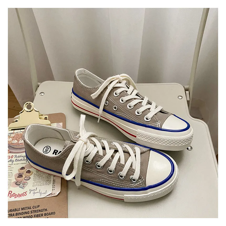 Elegant Fairy Pink Female Korean Board Canvas Shoes