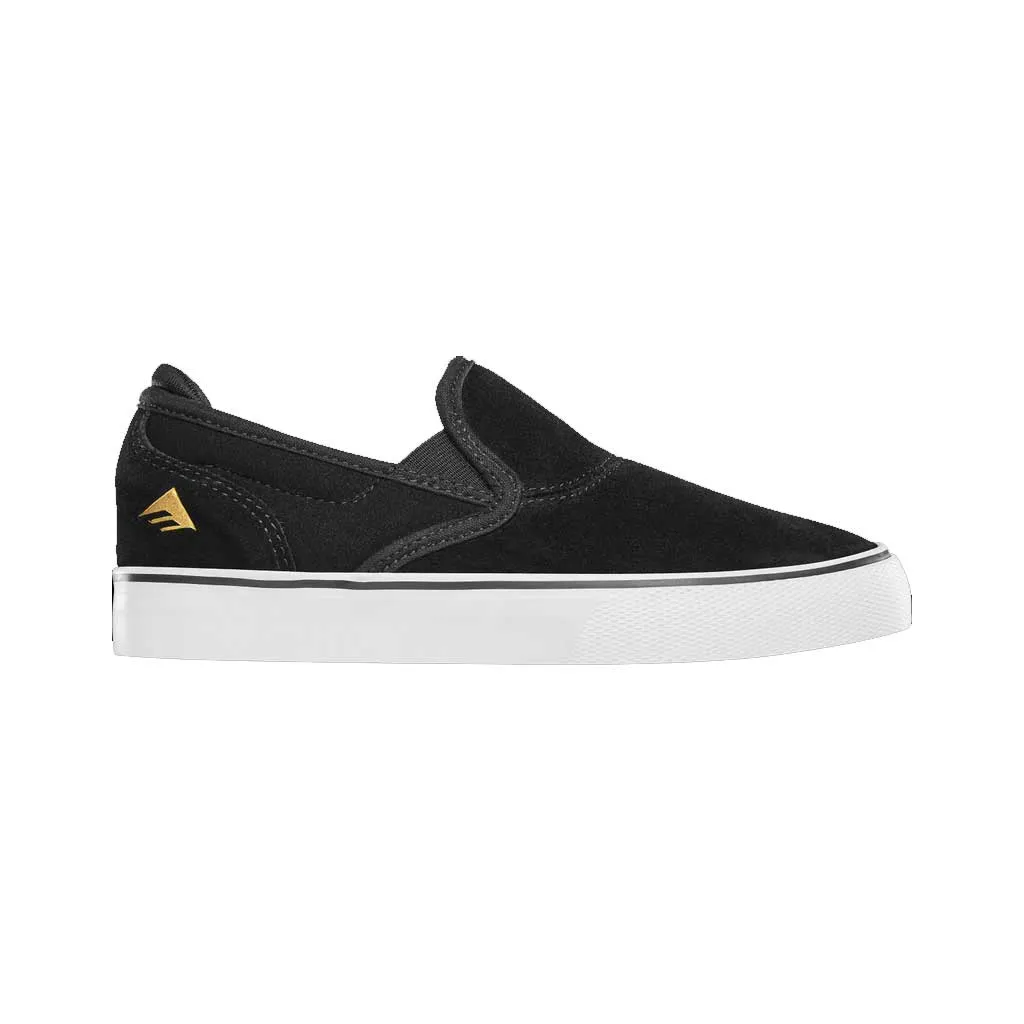 Emerica Wino G6 Slip on Youth - Black/White/Gold