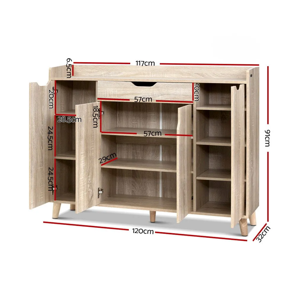 Entrance Unit Shoe Cabinet Shelves Storage Table Organiser Drawer