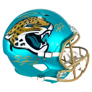 Evan Engram, Zay Jones & Calvin Ridley Signed Jacksonville Jaguars Flash Full-Size Replica Football Helmet (Beckett)