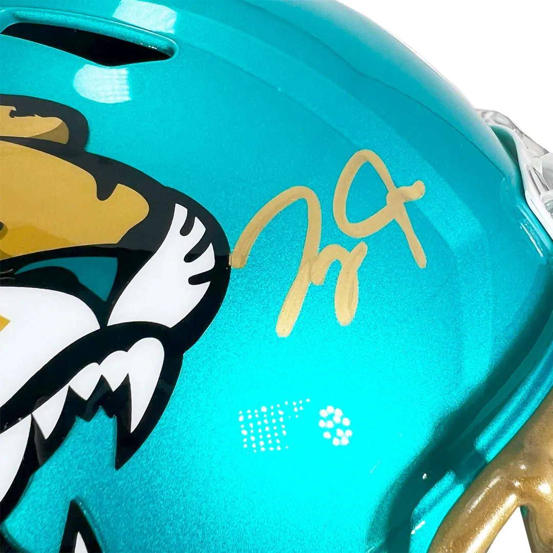 Evan Engram, Zay Jones & Calvin Ridley Signed Jacksonville Jaguars Flash Full-Size Replica Football Helmet (Beckett)