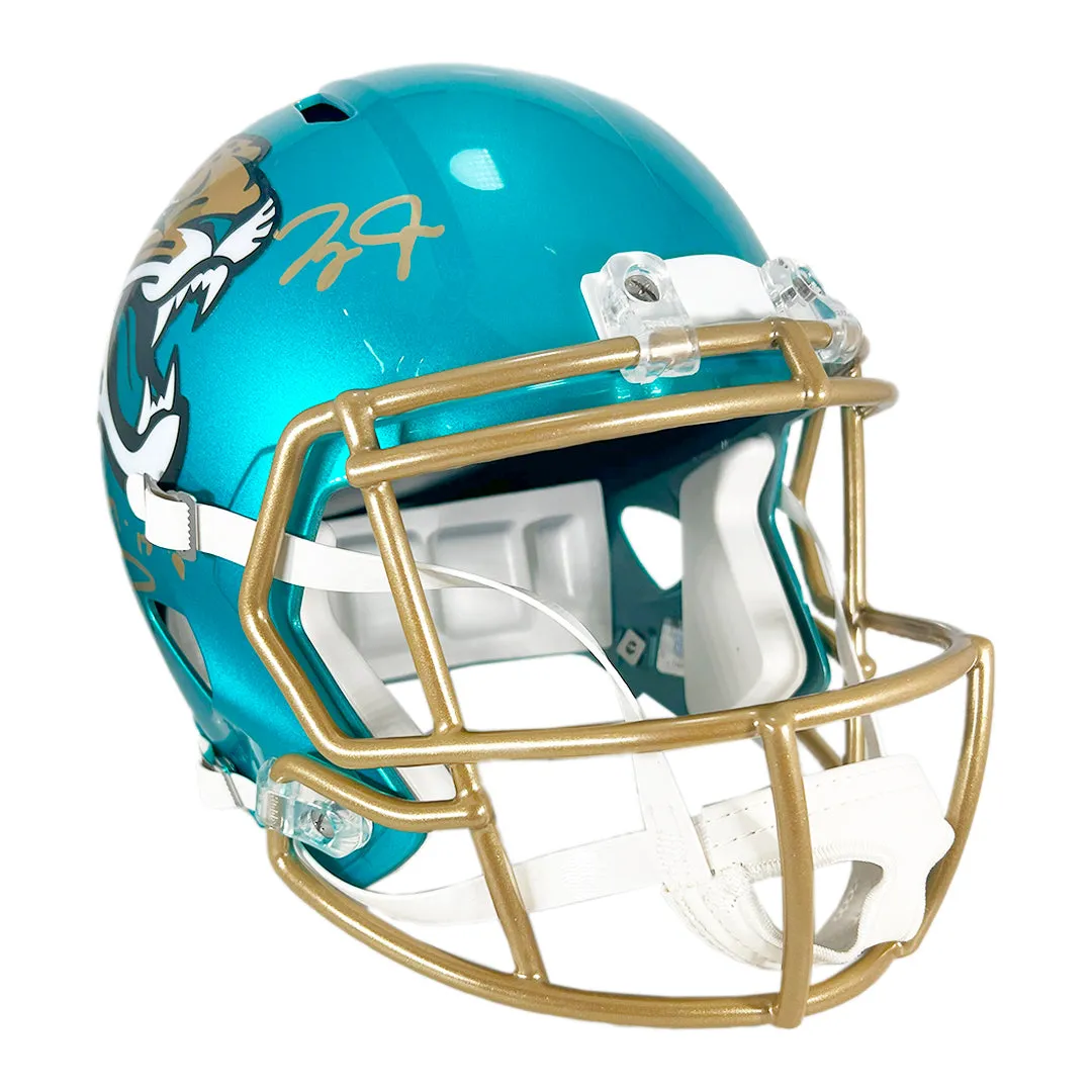 Evan Engram, Zay Jones & Calvin Ridley Signed Jacksonville Jaguars Flash Full-Size Replica Football Helmet (Beckett)