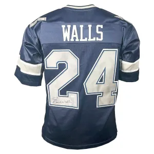 Everson Walls Signed Dallas Blue Grey Numbers Football Jersey (JSA)