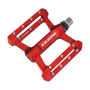 Exustar E-PB562 Aluminum Platform Pedals 9/16" Red