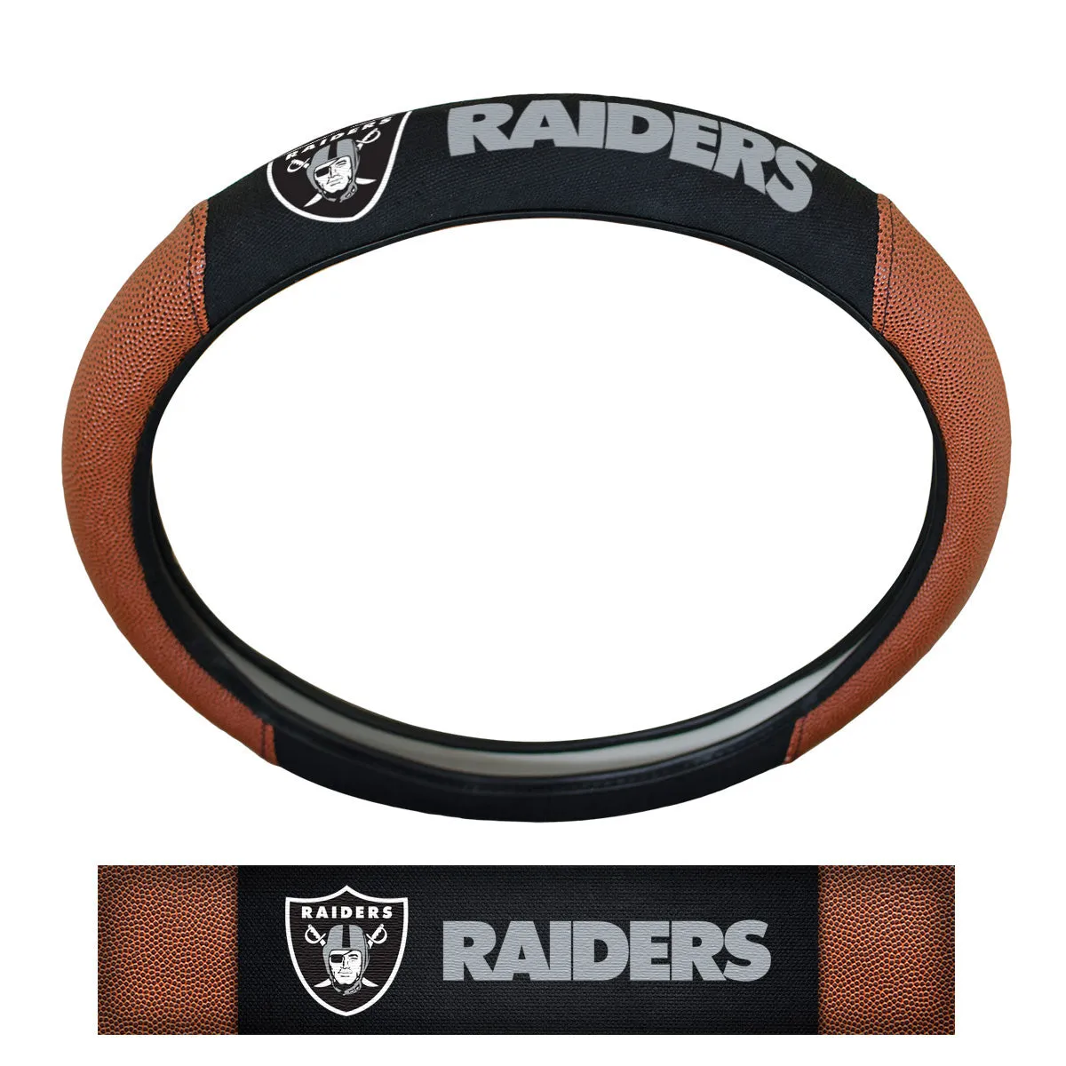 Fanmats Las Vegas Raiders Sports Grip Steering Wheel Cover