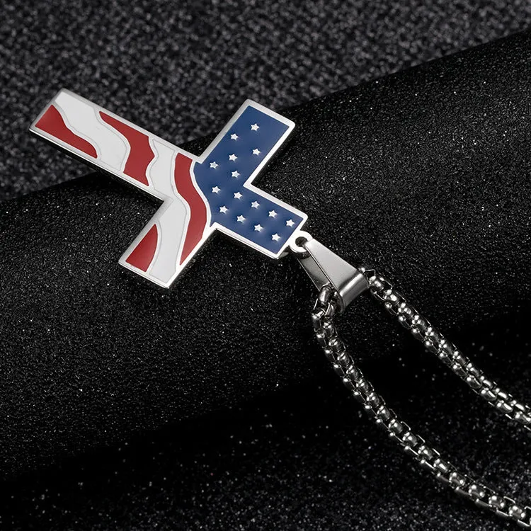 Flag & Cross Necklace