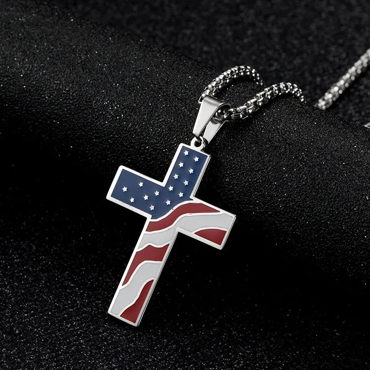 Flag & Cross Necklace