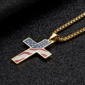 Flag & Cross Necklace