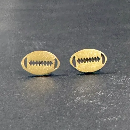 Football Fan Little Stud Earrings (GOLD OR SILVER)