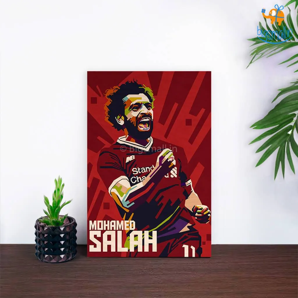 Footballer Printed Wooden Poster