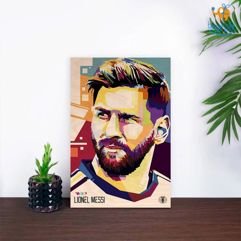 Footballer Printed Wooden Poster