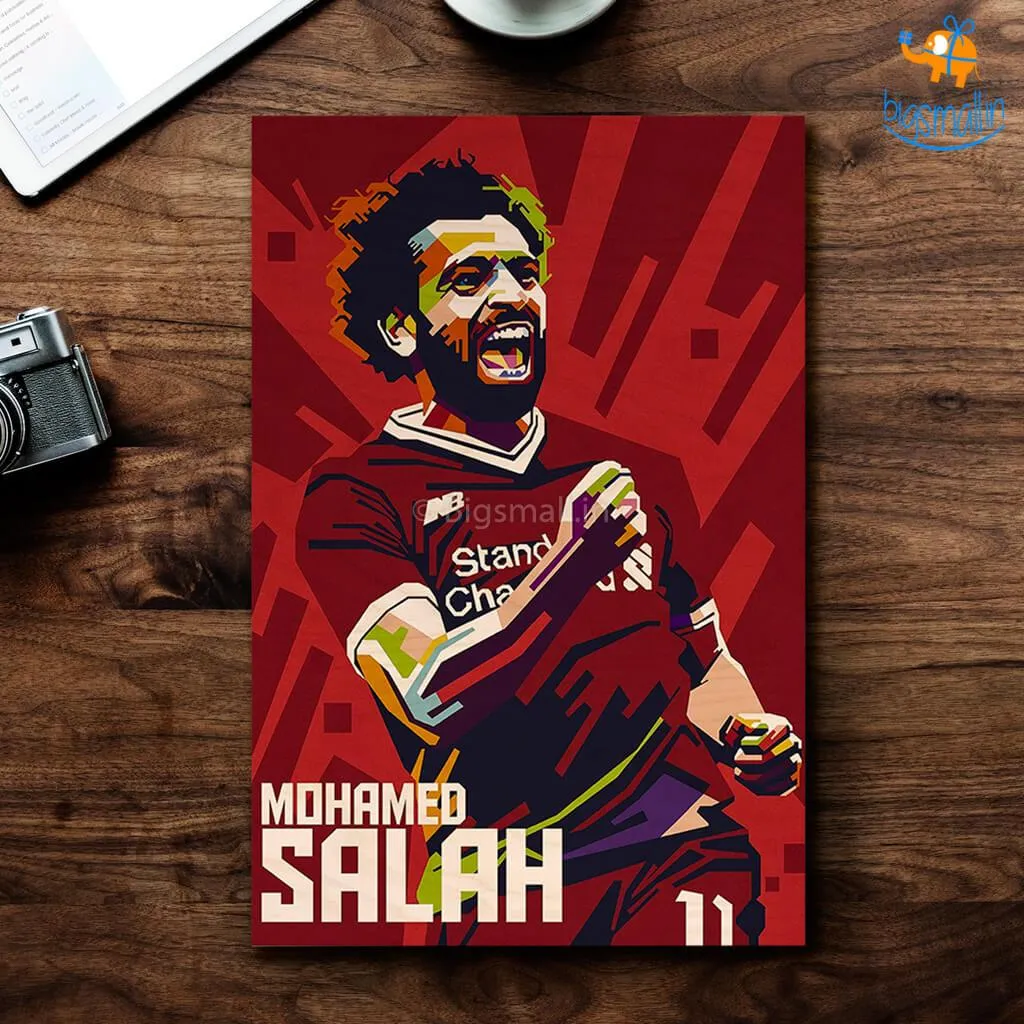 Footballer Printed Wooden Poster