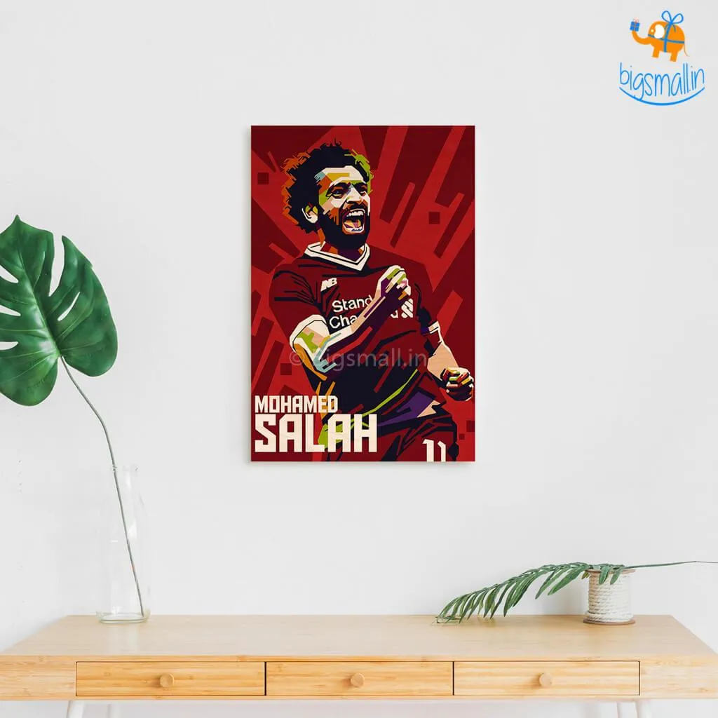 Footballer Printed Wooden Poster