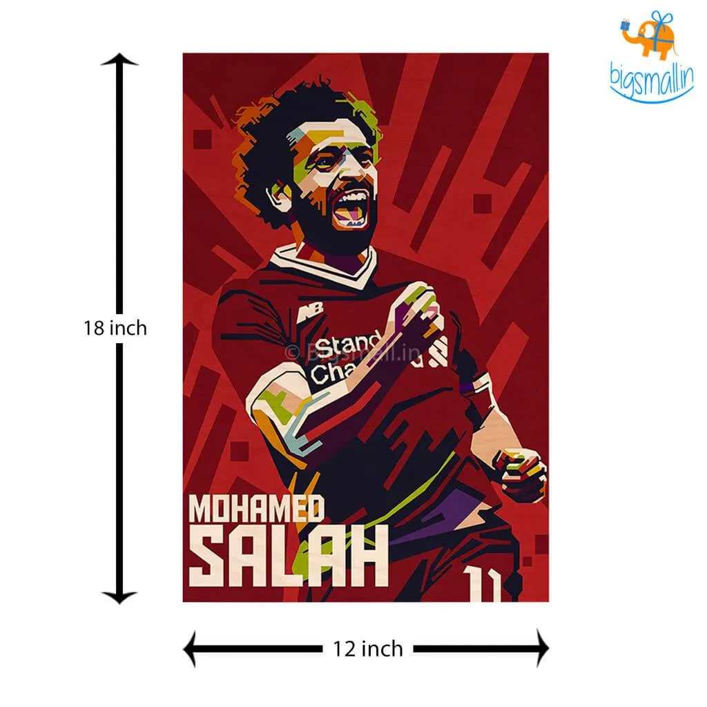 Footballer Printed Wooden Poster