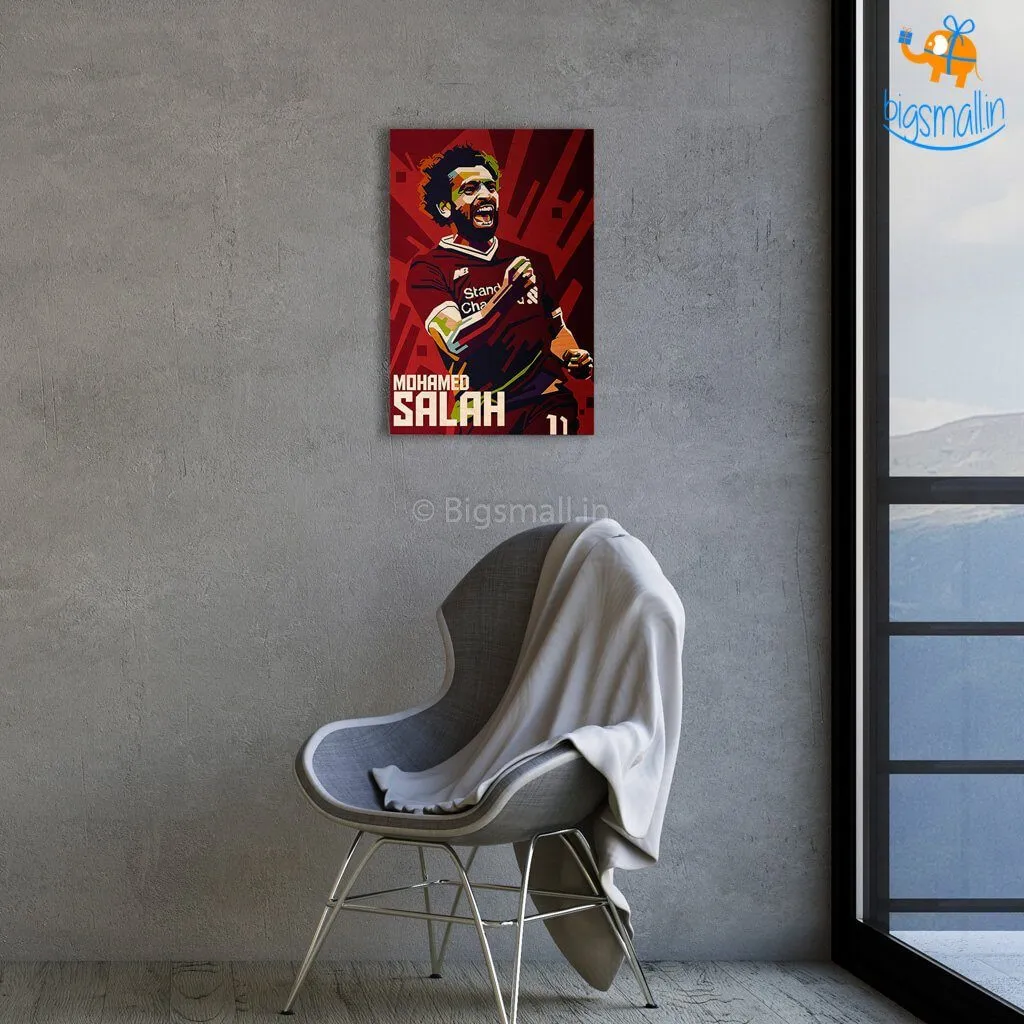 Footballer Printed Wooden Poster