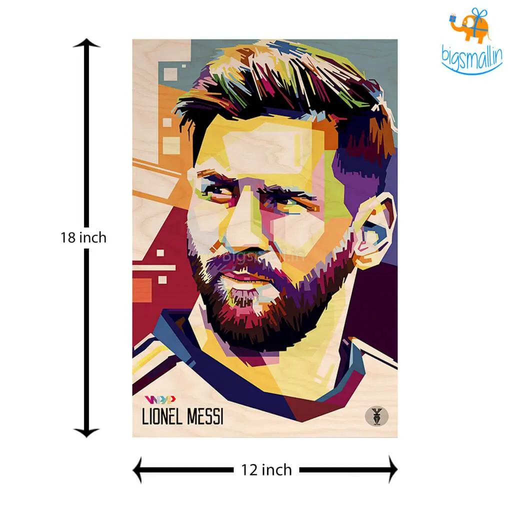 Footballer Printed Wooden Poster