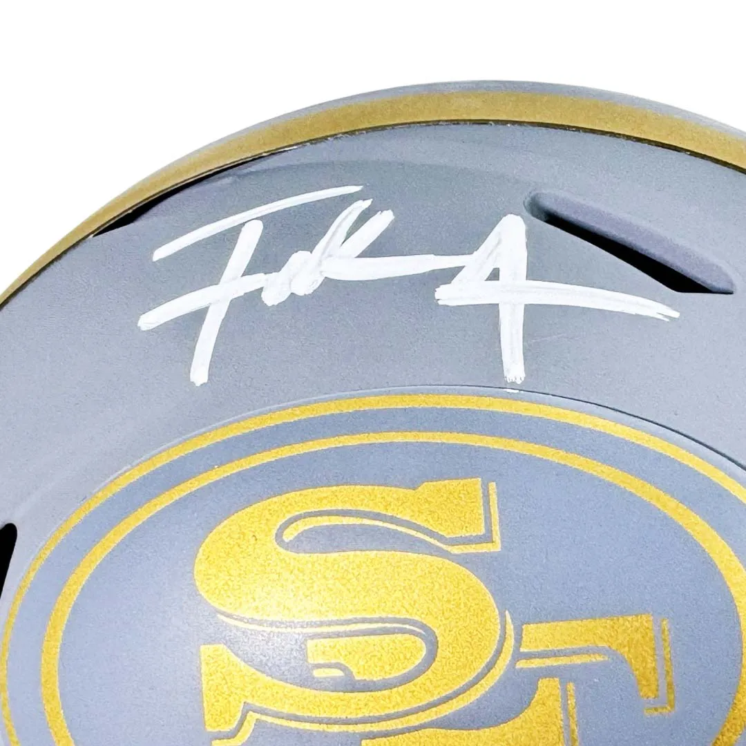 Frank Gore Signed San Francisco 49ers Slate Alternate Speed Mini Football Helmet (Beckett)