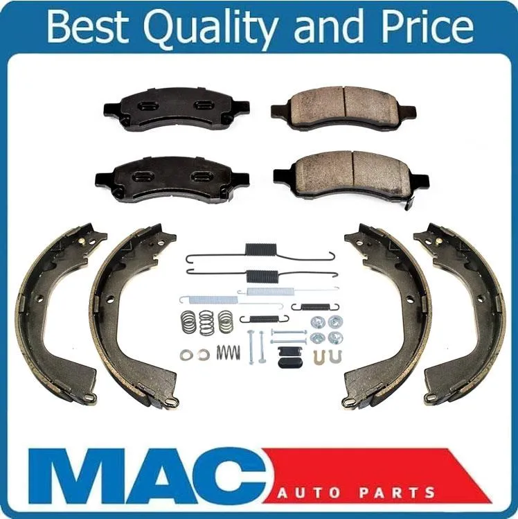 Front Brake Pads & Rear Brake Shoes W Springs For 2009-2012 Chevy Colorado