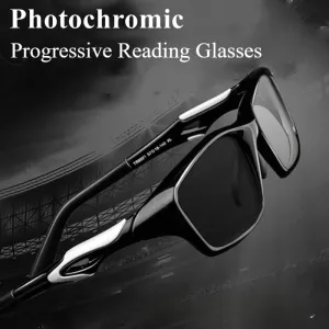 Full Frame Anti-slip Sports Photochromic Progressive Reading Glasses