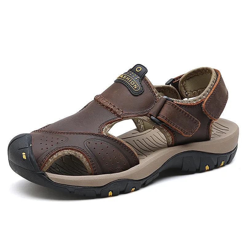 Genuine Leather Male Sandals / Summer Beach Outdoor Shoes / Casual Alternative Fashion