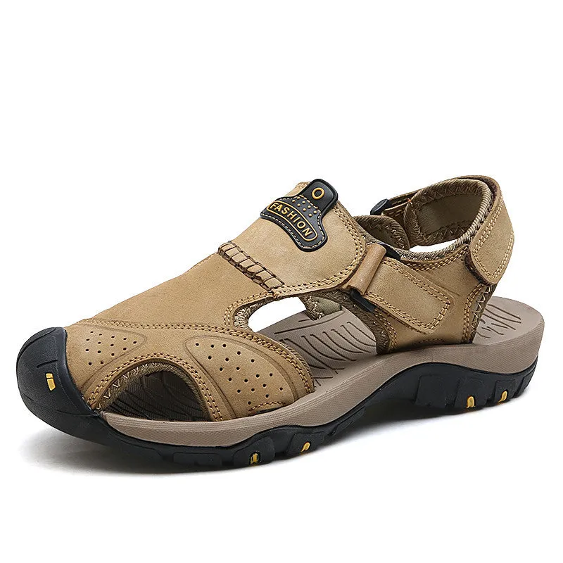 Genuine Leather Male Sandals / Summer Beach Outdoor Shoes / Casual Alternative Fashion