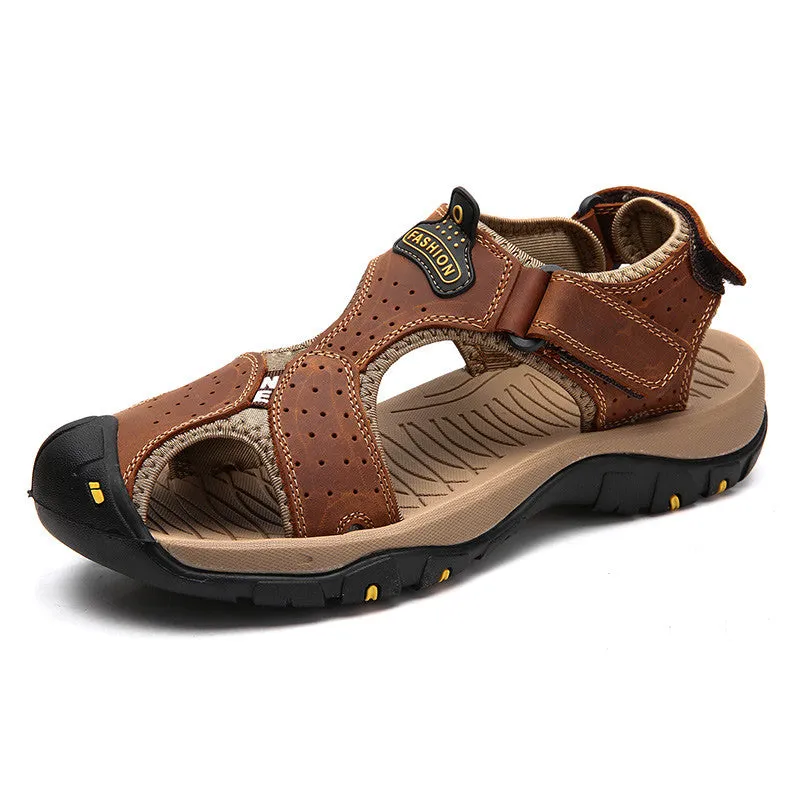 Genuine Leather Male Sandals / Summer Beach Outdoor Shoes / Casual Alternative Fashion