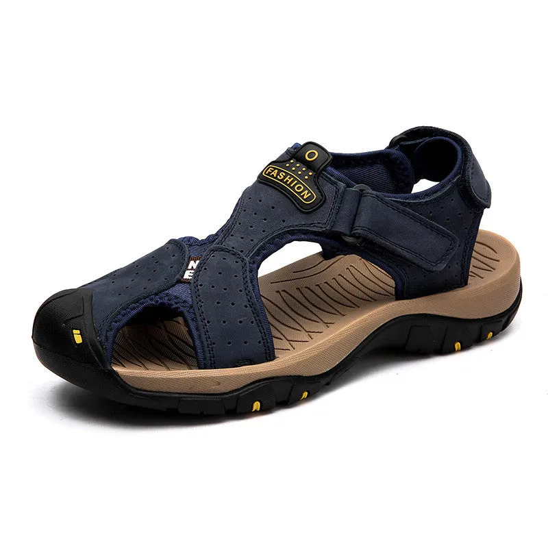 Genuine Leather Male Sandals / Summer Beach Outdoor Shoes / Casual Alternative Fashion