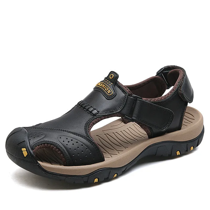 Genuine Leather Male Sandals / Summer Beach Outdoor Shoes / Casual Alternative Fashion